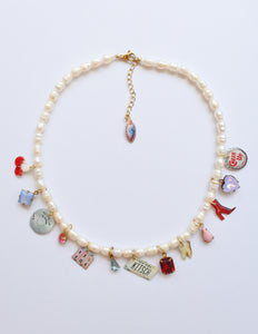 “Dear Diary” Pearl Charmie Necklace - Pick Your Picto-Charms™